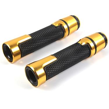 Imagem de Arashi Punhos de guidão universal para motocicletas 7/20.3 cm 22 mm para Honda Suzuki, BMW, Yamaha, Kawasaki, Ducati, todas as bicicletas esportivas douradas ER6N ER6F Z750 Z750S Z1000 Z800
