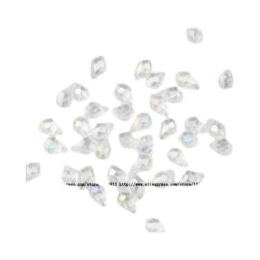 Imagem de 50 Peças De Pingente Briolette 5x8mm Em Cristal Austríaco, Gota D'água