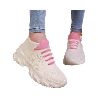 Imagem de Tênis Femininos Modernos Para Corrida, Leves, Com Malha, Sola Macia, A