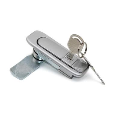 Imagem de Caixa de distribuição de energia elétrica puxador de armário trava equipamento de controle plano de porta de armário 1 peça (738-1)