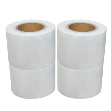 Imagem de Plástico de filme elástico, resistente a perfurações, ideal para armazenamento de paletes de envio, proteção de móveis móveis, embalagem de paletes e carga, filme elástico PE resistente, 4 rolos de 3