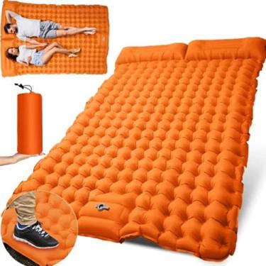 Imagem de NOVEVE Colchão Inflável Casal Automático De Acampamento Ao Ar Livre（Laranja）