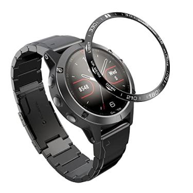 Imagem de TPUOTI Capa de borda externa de metal para Garmin Fenix 5 5X Plus Anel Bisel Dial Escala Velocidade Capa Protetora Anéis Acessórios Anti-riscos (Cor: A, Tamanho: para Fenix 5 Plus)