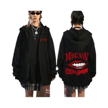 Imagem de Moletom Com Capuz Estilo Vintage Punk Oversized Para Homens, Moda Da B