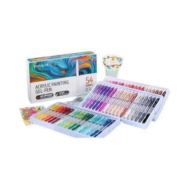 Imagem de Canetas Gel De Pintura Acrílica Coloridas Retráteis Com Ponta De 0,7mm