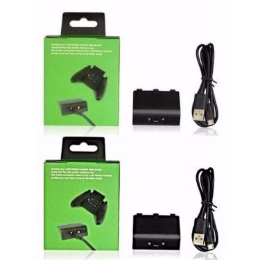 Imagem de Kit 2 Baterias Recarregaveis USB para Controle Xbox One Compativel