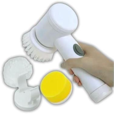 Imagem de Escova giratoria de limpeza, recarregavel, eletrica, multifuncional, domestica,funcional, portatil, potente,completa.