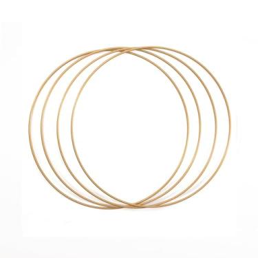 Imagem de Pacote com 4 argolas florais de metal para macramê, apanhadores de sonhos e tapeçarias de parede, anéis decorativos de artesanato para fazer grinaldas, suprimentos de arte DIY fortes (tamanho: 5,11