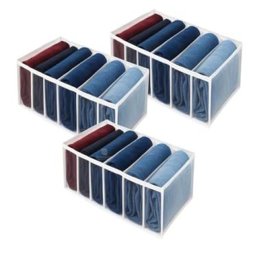 Imagem de Kit 3 Colmeia organizadora para calça jeans e bermudas jeans 20x25x40cm com 6 espaços - Primeline