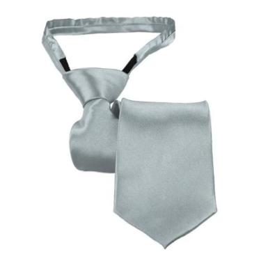 Imagem de Gravata Adulto Slim Fit Com Nó Pronto Ref: 255 - HERO MEN, Cinza