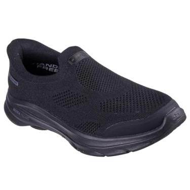 Imagem de Skechers Tênis feminino sem cadarço: Go Walk 8 Nova, Preto/preto, 8 Wide