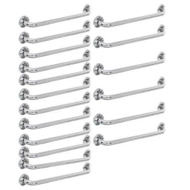 Imagem de Alça de Apoio Banheiro Inox 40cm 18 Und Barra Idoso Cadeirante Deficie