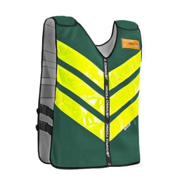 Imagem de Colete Refletivo Motoboy Mototáxi Pro Tork Alta Visibilidade, VERDE, X