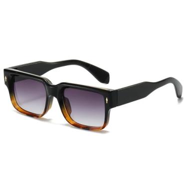 Imagem de Óculos de Sol UV400 - Estampa Leopardo em Cores Candy com Degradê Azul para Homens e Mulheres, Ideal para Esportes ao Ar Livre, Corrida e Ciclismo. Estampa de Leopardo Preto.
