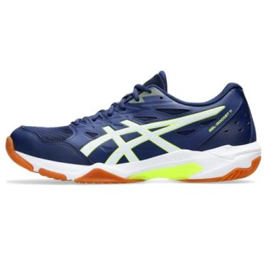 Imagem de ASICS Tênis de vôlei masculino Gel-Rocket 11, Expansão azul/amarelo de segurança, 46