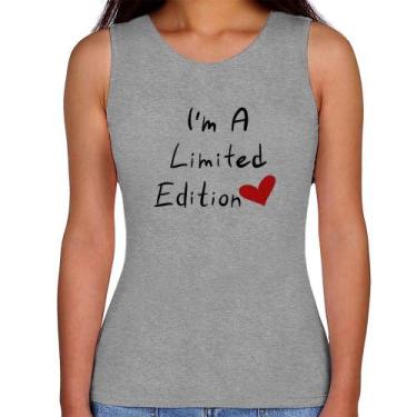 Imagem de Regata Feminina I'm A Limited Edition - Foca na Moda, Cinza, G
