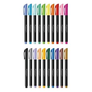 Imagem de Kit Caneta Hidrográfica Supersoft Brush 150720soft 20 Cores - Faber Castell