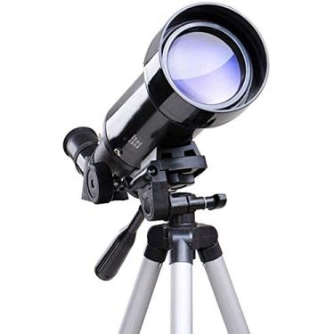 Imagem de Telescópios para astronomia super grande diâmetro 70 mm para crianças iniciantes telescópio refrator telescópio de viagem com bolsa de transporte e tripé presentes para aniversário infantil (cor