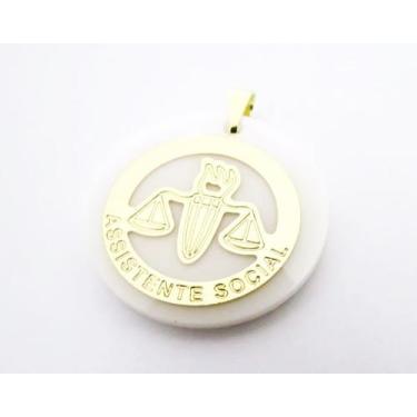 Imagem de Pingente Curso Assistente Social Folheado Ouro 18k - Milena Folheados