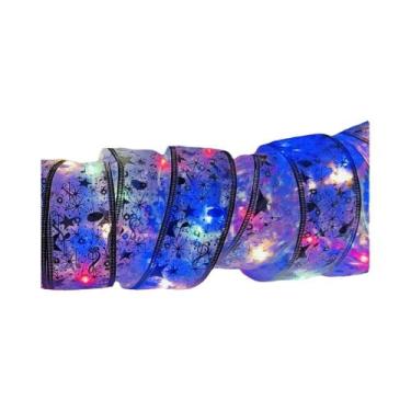 Imagem de Laço De Natal Dourado Com Luzes De Fada Para Decoração De Casa, Festa,