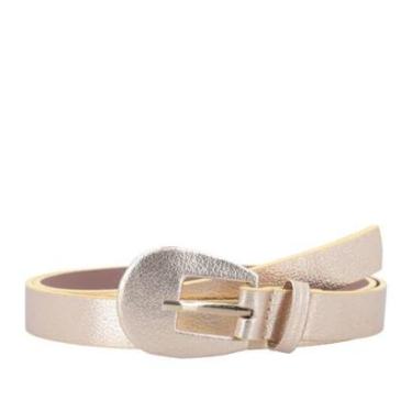 Imagem de Cinto de Couro Violeta Metalizado Bauarte-Feminino