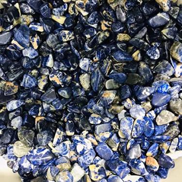 Imagem de Pedras preciosas para decoração Natural Blue-Veins Rock Quartz Crystal Gravel Tumbled Stone 12mm-17mm Aura Crystal (Cor: 1000g)
