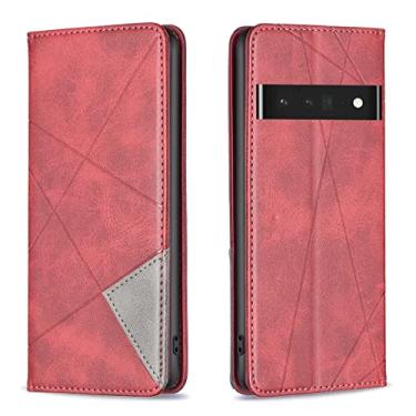 Imagem de YUNCHAO Caixa de telefone Para Google Pixel 7 Pro 5G Prismatic Invisible Magnetic Leather Telefone capa para celular