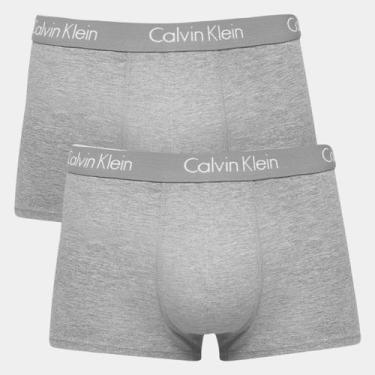 Imagem de Kit Cueca Boxer Calvin Klein Cotton 2 Peças, Mescla, M