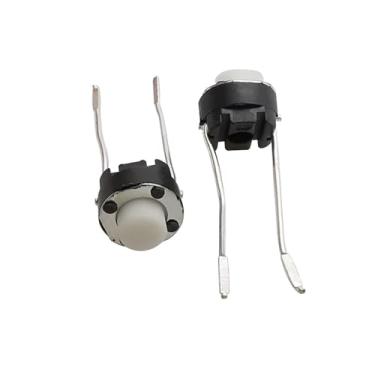 Imagem de 10-100 peças 6 * 6 * 5 mm interruptor tátil DIP 6 x 6 x 5 mm interruptores de botão momentâneos 2 pinos liga/desliga acessórios para interruptor tato (30 peças)