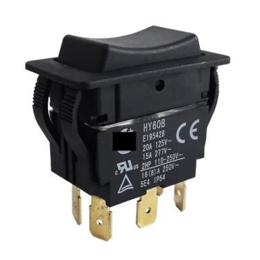 Imagem de HY60B Interruptores de botão liga/desliga para equipamentos de máquinas-ferramenta de 6 pinos