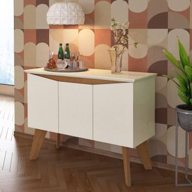 Imagem de Buffet para Sala de Estar 3 Portas Oásis Cinamomo/Off White