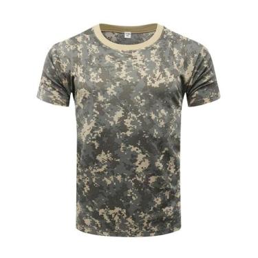 Imagem de Camiseta Masculina Camuflada 3D De Gola Redonda E Manga Curta, Leve, C