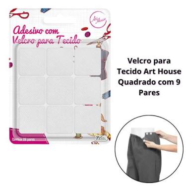Imagem de tiras autocolantes para Tecido Art House Quadrado com 9 Pares