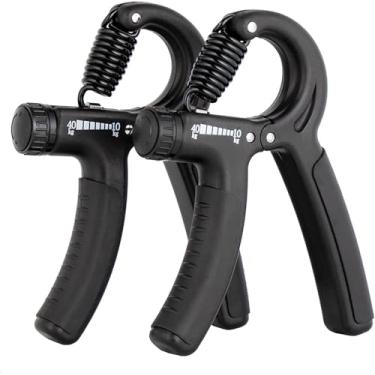 Imagem de Hand Grip Exercitador de Mãos e Antebraço com Ajuste 5kg a 60kg | Aparelho para Fisioterapia Musculação e Reabilitação | Fortalecedor de Dedos Ergonômico Profissional KIT COM 2