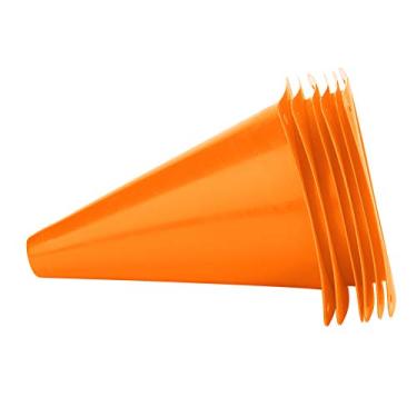 Imagem de KIMISS Conjunto de Cone de Treinamento de Futebol de 6 Peças - Marcadores de Futebol de 18 Cm para Treinos, Eventos e Prática - Cor Verde Brilhante para Visibilidade - Ideal para Sessões de (Laranja)