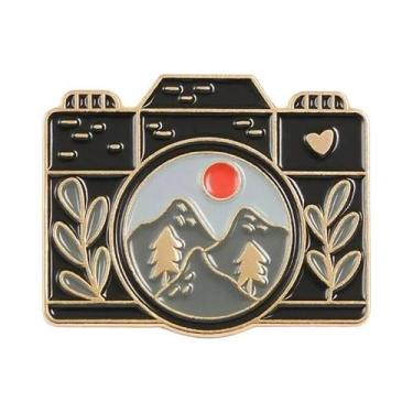 Imagem de Broche De Esmalte Vintage Retrô De Câmera Para Amantes De Fotografia, 
