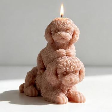 Imagem de Vela cilíndrica para casais animais e molde de resina - moldes de silicone de fundição de resina para decoração de casa e fabricação de velas, molde espiral ondulado