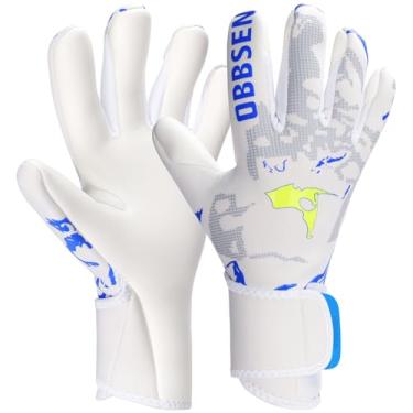 Imagem de Obbsen Luvas de goleiro de futebol jovens adultos respiráveis e confortáveis luvas de futebol profissional 4 + 3 mm Palmas de proteção forte Palmas Guantes de Portero luva masculina