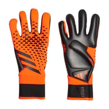 Imagem de Adidas Luvas de goleiro Predator Pro – Luvas de futebol sustentáveis e de alto desempenho, várias cores, tamanho 6-12 (laranja solar/preto/preto, 12)