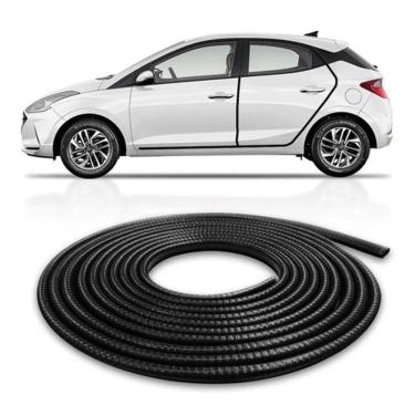 Imagem de Borracha Couro De Cobra Proteção Da Porta 7x14 Mm Preta 10 M [f103]