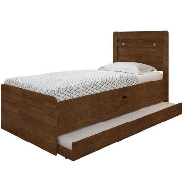 Imagem de Bicama Solteiro Compartimento Rosangela Malbec Com Colchão