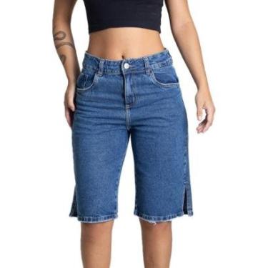 Imagem de Bermuda Jeans Sawary - 281961 - Azul médio 42-Feminino