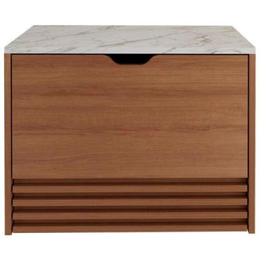 Imagem de Balcao Gabinete 1 Gaveta Ripada - Bn3613 Amendoa - TECNO MOBILI