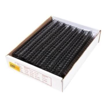 Imagem de Wireo para Encadernação 2x1 A4 Preto 78 para 180 fls 25 un - Cassmar