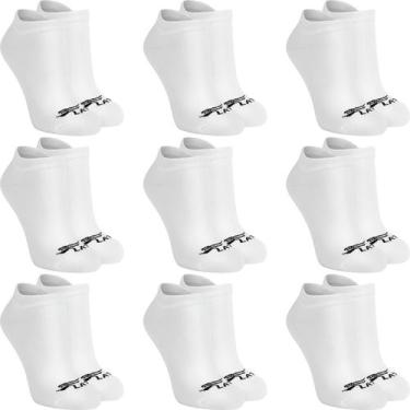 Imagem de Kit 9 Pares Meias Soquete Cano Curto Algodão Sport Academia - Flat Soc