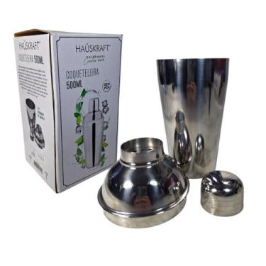 Imagem de Coqueteleira Inox 500ml Design Ideal Para Preparo De Bebidas - HAUSKRA