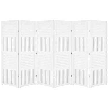 Imagem de 6 Biombo Pintado Sanfonado Com Dobradiças Folha Painel Mdf Divisor Div
