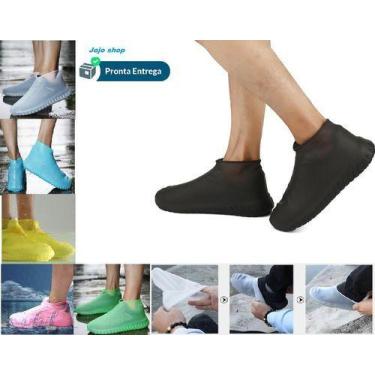 Imagem de Polaina Galocha Capa Motoqueiro Chuva Impermeável Silicone