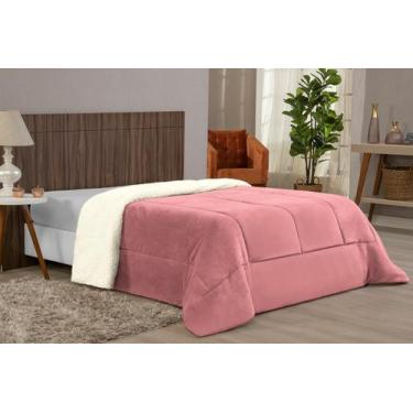 Imagem de Cobertor De Sherpa Grosso E Quente Rosa Cama Solteiro - Beatriz Enxova