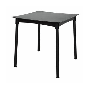 Imagem de Mesa Tramontina Diana Preta 70cm Em Polipropileno Pernas De Alumínio